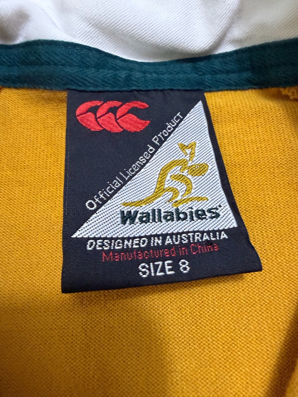 Vintage Australia Rugby Wallabies Quarter Sleeve Shirt Youth Size 8 - Picture 12 of 15